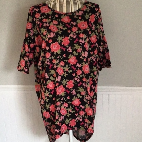 LuLaRoe Floral Unicorn Top Size Medium - Picture 1 of 6